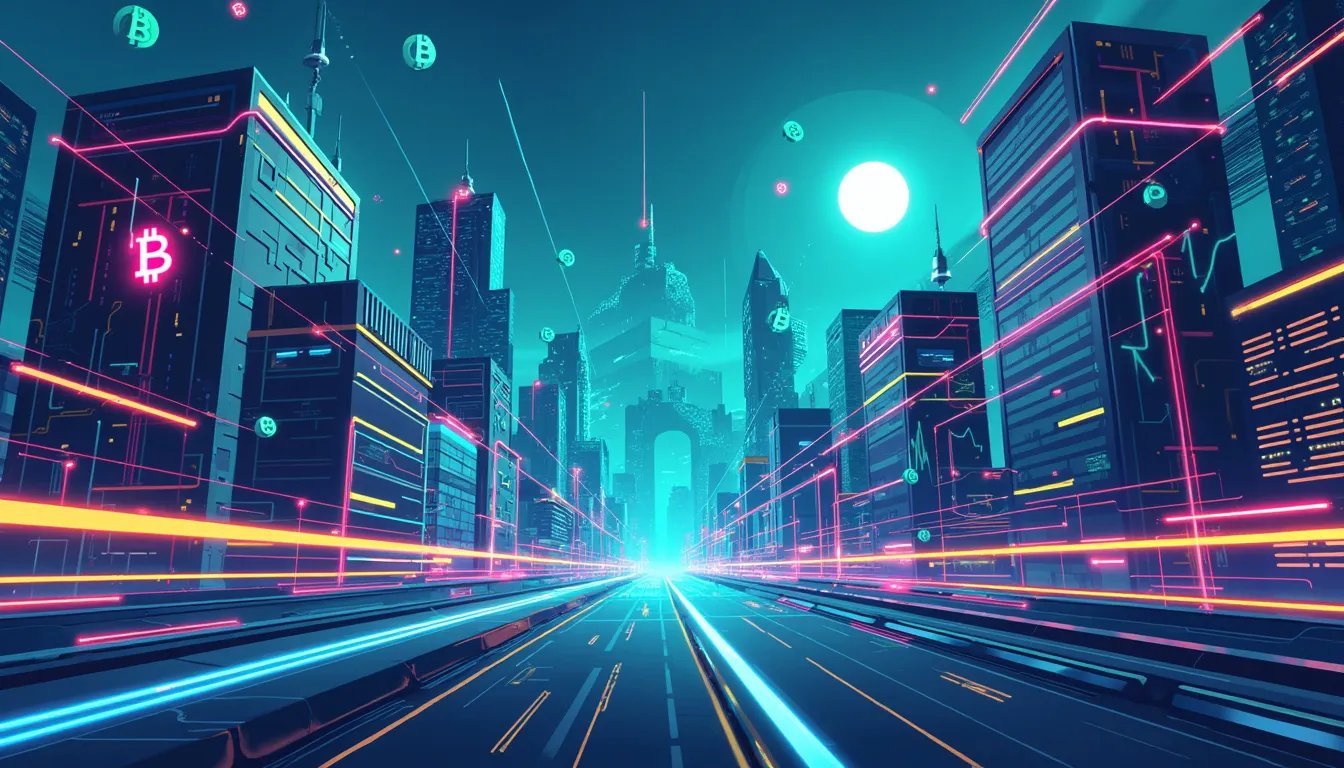 futuristic city where crypto is the only money